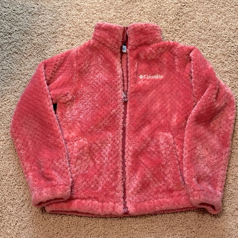 Soft pink coral light weight girls coat